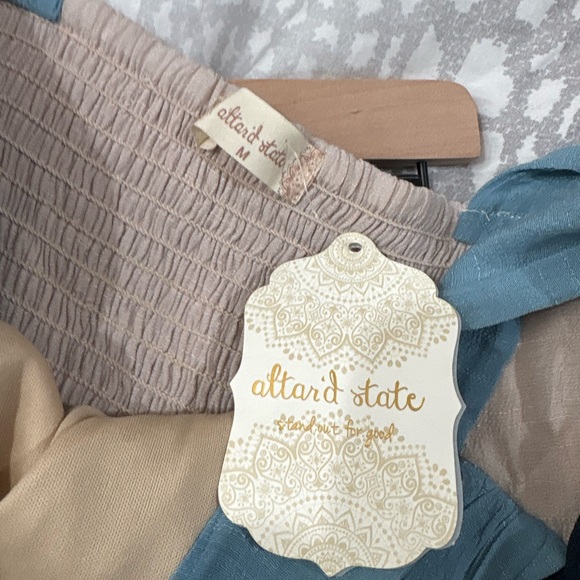 Altar'd State Go Grecian Blue and Cream Maxi Dress - Picture 2 of 4